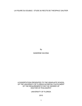 University of Florida Thesis Or Dissertation Formatting