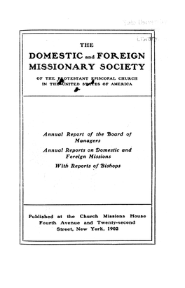 DOMESTIC and FOREIGN MISSIONARY SOCIETY