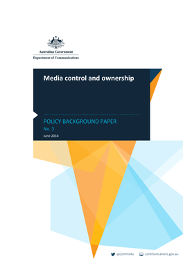 Media Control and Ownership