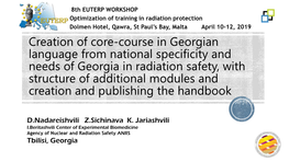 Creation of Core-Course in Georgian Language from National Specificity