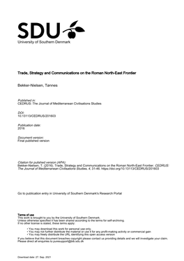 University of Southern Denmark Trade, Strategy and Communications On