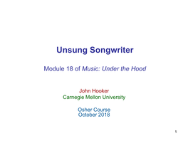 Unsung Songwriter