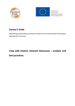 Farmer's Pride Crop Wild Relative Network Showcases