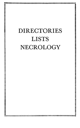 Directories Lists ! Necrology