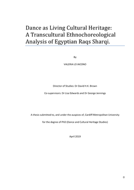 A Transcultural Ethnochoreological Analysis of Egyptian Raqs Sharqi