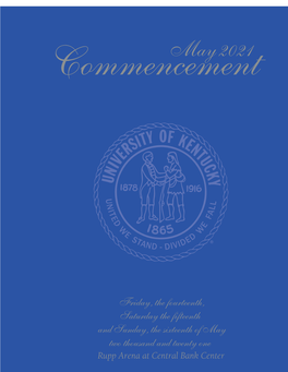 May 2021 Commencement Program