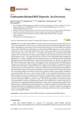 Carbonatite-Related REE Deposits: an Overview