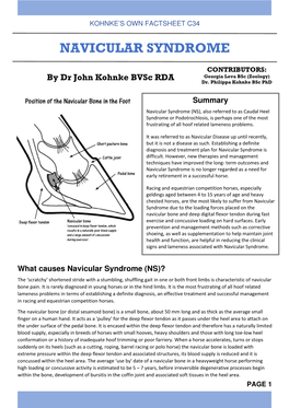 C34 Navicular Syndrome