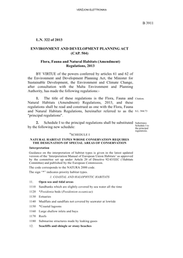 Flora, Fauna and Natural Habitats (Amendment) Regulations, 2013.Fm