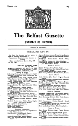 The Belfast Gazette Publisbed Bp Flutboritp