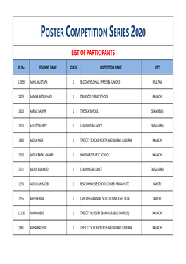Poster Competition Series 2020