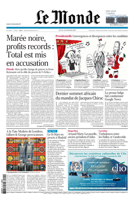 Marée Noire, Profits Records : Total Est Mis En Accusation