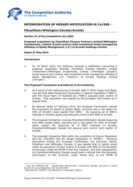 M-14-008 Fitzwilliam Wittington Canada Arnotts Public