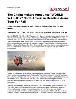 The Chainsmokers Announce 