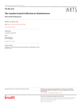 The Canada Council Collection in Charlottetown Moncrieff Williamson