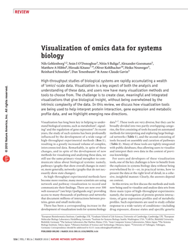 Visualization of Omics Data for Systems Biology