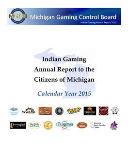 Indian Gaming Annual Report to the Citizens of Michigan