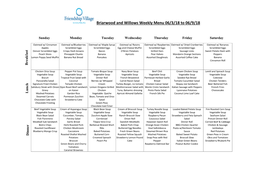 Briarwood and Willows Weekly Menu 06/3/18 to 06/9/18