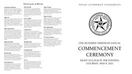 Commencement Ceremony