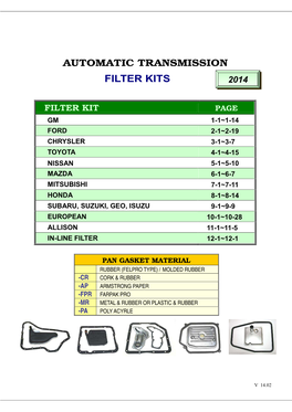 Filter Kit (Ver 5.00)