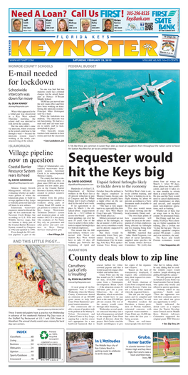 Sequester Would Hit the Keys