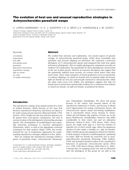 The Evolution of Host Use and Unusual Reproductive Strategies in Achrysocharoides Parasitoid Wasps