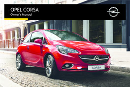 OPEL CORSA Owner's Manual