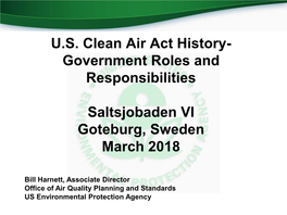 US Clean Air Act for Saltsjobaden VI
