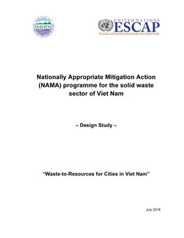 (NAMA) Programme for the Solid Waste Sector of Viet Nam