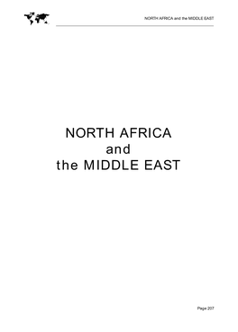 NORTH AFRICA and the MIDDLE EAST