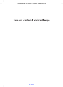 Famous Chefs & Fabulous Recipes