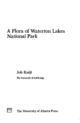 A Flora of Waterton Lakes National Park