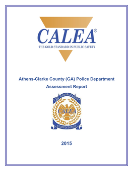 Athens-Clarke County (GA) Police Department Assessment Report