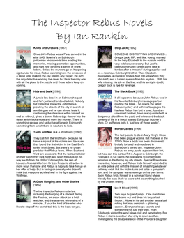 The Inspector Rebus Novels by Ian Rankin