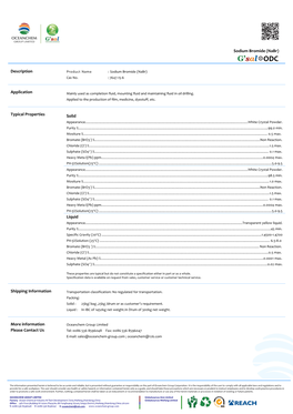 Sodium Bromide (Nabr) ODC