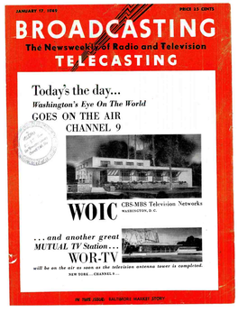 WOR-TV Will Be on the Air As Soon As the Television Antenna Tower Is Completed