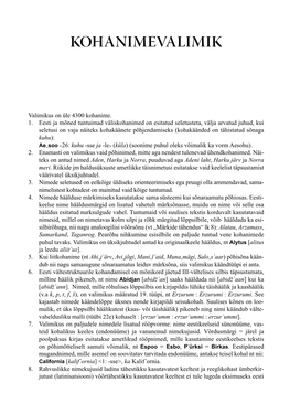 Kohanimevalimik (PDF)