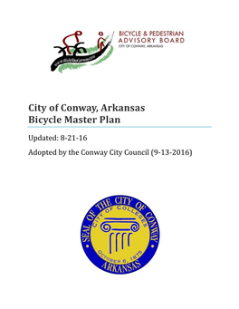 City of Conway, Arkansas Bicycle Master Plan