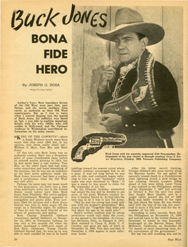 Buck Jones, Bona Fide Hero