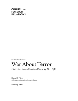 War About Terror Civil Liberties and National Security After 9/11