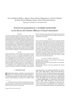Carreteras Paisajísticas Y Realidad Aumentada En La Sierra Del Aramo (Macizo Central Asturiano) 147
