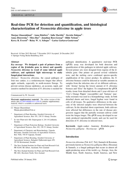 Real-Time PCR for Detection and Quantification, and Histological