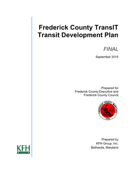 Frederick County Transit Transit Development Plan