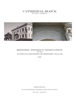 01 AZ Pima County Cathedral Block Historic District NPS Form 10
