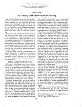 The History of the Prevention of Fouling