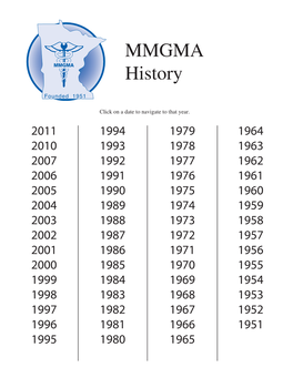 MMGMA History (1951-2011)