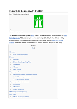 Malaysian Expressway System