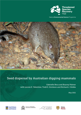 Seed Dispersal by Australian Digging Mammals