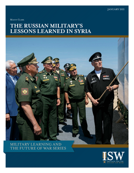 The Russian Military's Lessons Learned in Syria