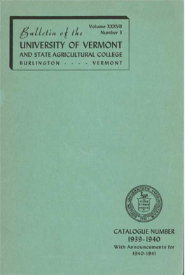 1939-1940 Undergraduate Catalogue